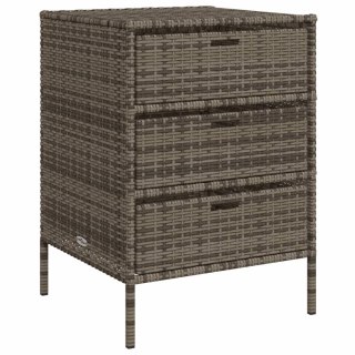 Szafka ogrodowa, szara, 55x59x80 cm, polirattan