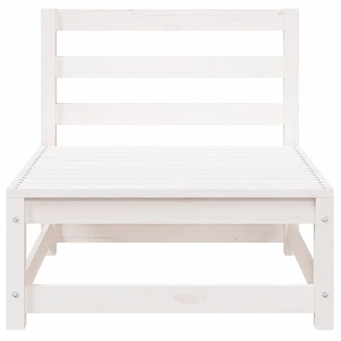 Sofa ogrodowa bez podłokietników, biała, 70x70x67 cm, sosnowa