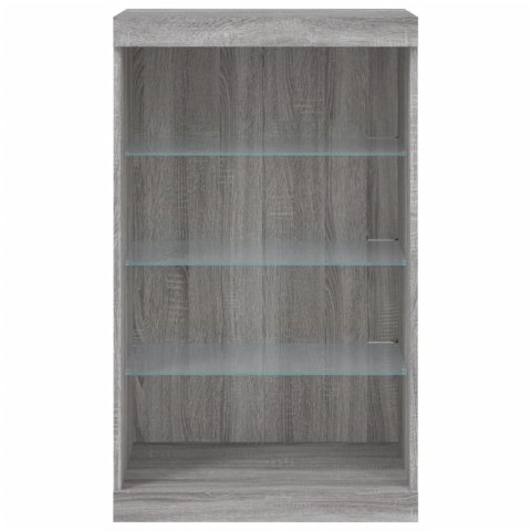 Szafka z oświetleniem LED, szary dąb sonoma, 60,5x37x100 cm