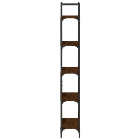 5-poziomowy regał na książki, brązowy dąb, 60,5x24x166,5 cm