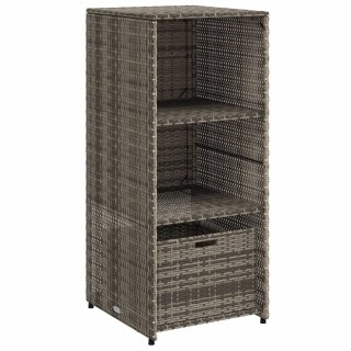 Szafka ogrodowa, szara, 50x55x115 cm, polirattan