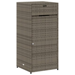 Szafka ogrodowa, szara, 55x55x111 cm,polirattan