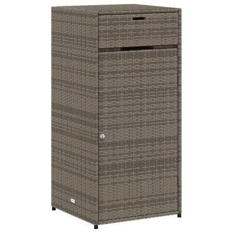 Szafka ogrodowa, szara, 55x55x111 cm,polirattan