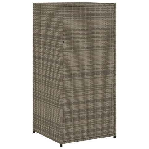 Szafka ogrodowa, szara, 55x55x111 cm,polirattan