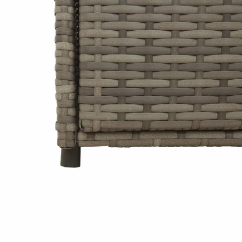 Szafka ogrodowa, szara, 55x55x111 cm,polirattan