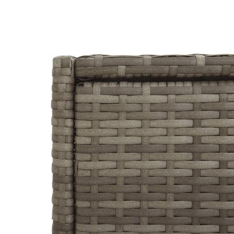 Szafka ogrodowa, szara, 55x55x111 cm,polirattan