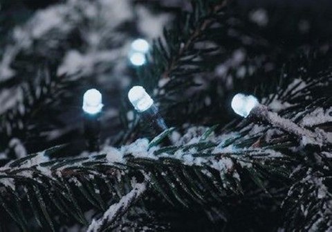 Świąteczny LED łańcuch - 18 m, 200 LED, zimna biel