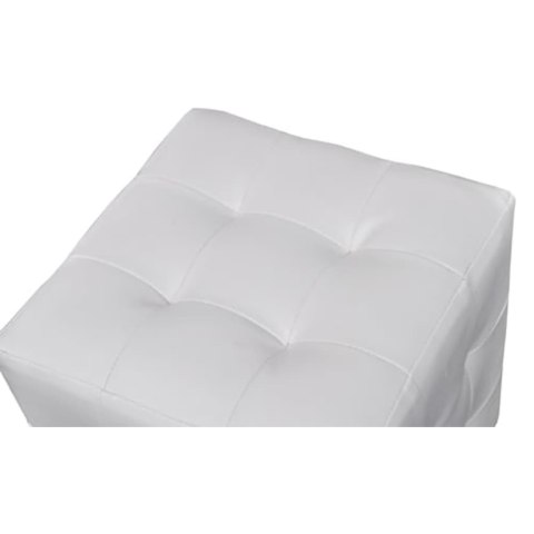 Taborety w kształcie kostek, białe