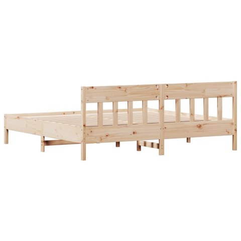 Rama łóżka z zagłówkiem, 180x200 cm, sosnowa
