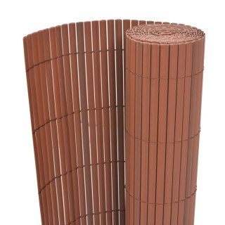 Dwustronne ogrodzenie ogrodowe, PVC, 90x300 cm, brązowe