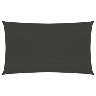 Żagiel przeciwsłoneczny, 160 g/m², antracytowy, 3x6 m, HDPE