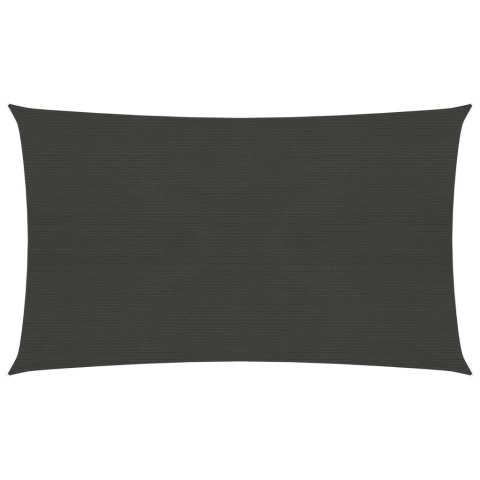 Żagiel przeciwsłoneczny, 160 g/m², antracytowy, 3x6 m, HDPE