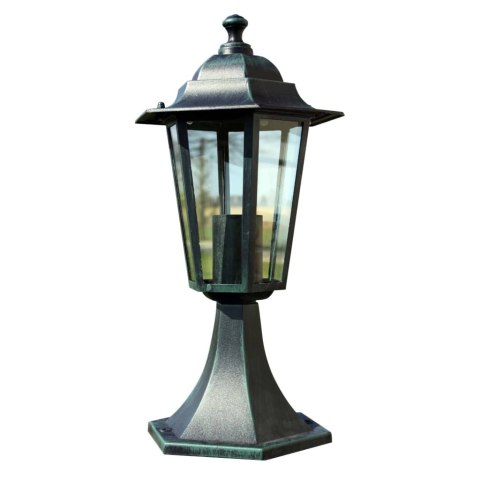 Lampy ogrodowe, 2 szt., ciemnozielone/czarne, aluminium