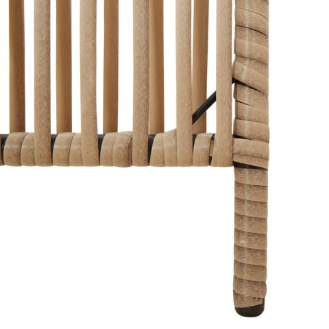 Parawan 4-panelowy, beżowy, polirattan