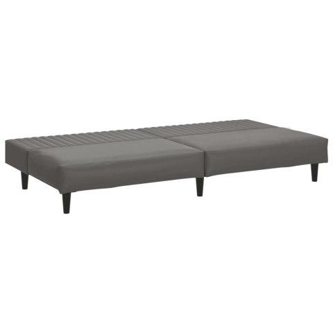 2-osobowa sofa, szara, sztuczna skóra