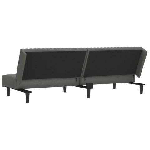 2-osobowa sofa, szara, sztuczna skóra