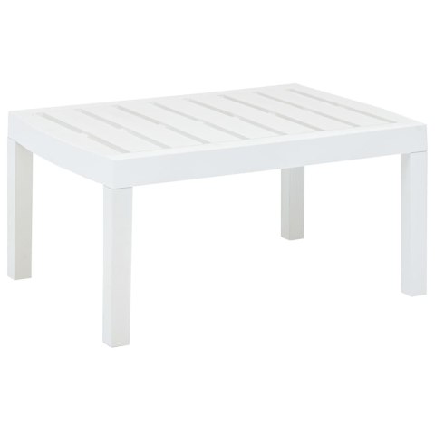 Stolik ogrodowy, biały, 78x55x38 cm, plastikowy