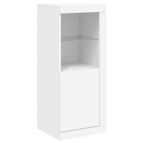 Szafka z oświetleniem LED, biała, 41x37x100 cm
