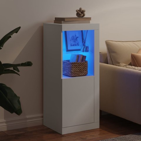 Szafka z oświetleniem LED, biała, 41x37x100 cm
