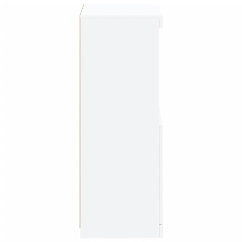 Szafka z oświetleniem LED, biała, 41x37x100 cm