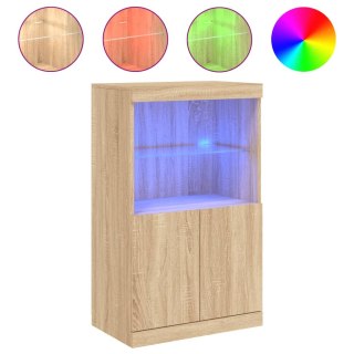 Szafka z oświetleniem LED, dąb sonoma, 60,5x37x100 cm