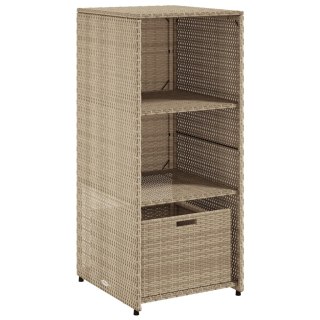 Szafka ogrodowa, beżowa, 50x55x115 cm, polirattan