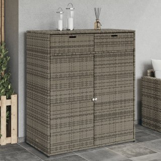 Szafka ogrodowa, szara, 105x55x113 cm, polirattan