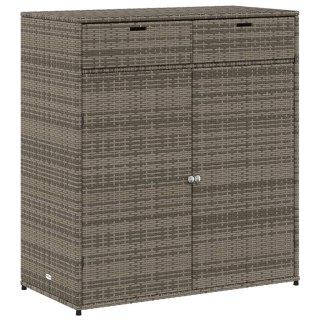Szafka ogrodowa, szara, 105x55x113 cm, polirattan