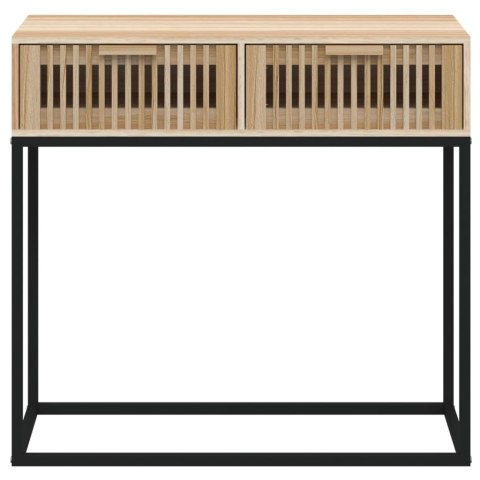 Stolik konsolowy, 80x30x75 cm, materiał drewnopochodny i żelazo