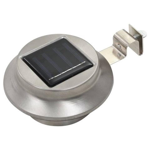 Lampy solarne do ogrodu, 12 szt., LED, okrągłe, 12 cm, białe