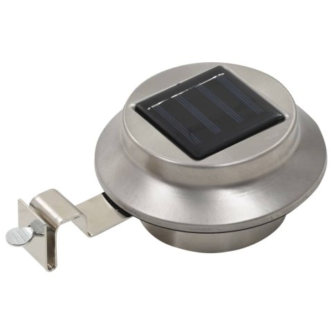 Lampy solarne do ogrodu, 12 szt., LED, okrągłe, 12 cm, białe