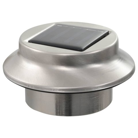Lampy solarne do ogrodu, 12 szt., LED, okrągłe, 12 cm, białe