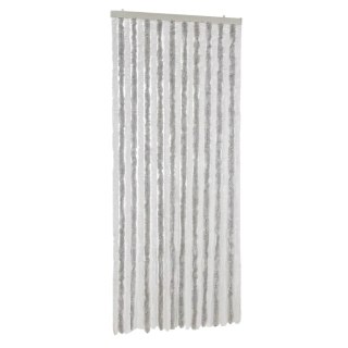 Zasłona przeciwko owadom, jasnoszaro-biała, 100x230 cm, szenil