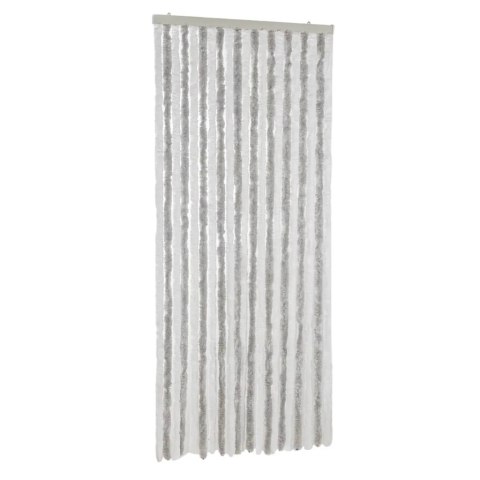 Zasłona przeciwko owadom, jasnoszaro-biała, 100x230 cm, szenil