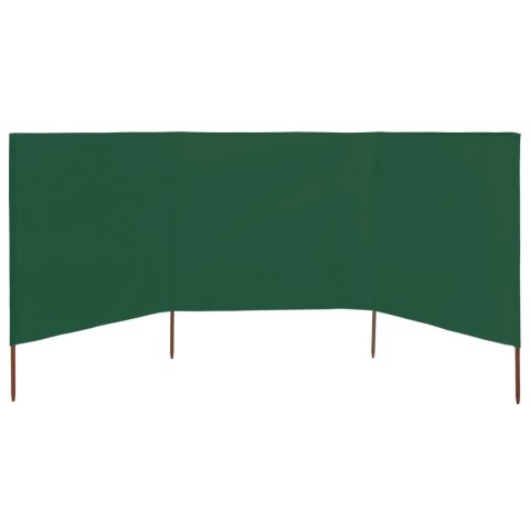 Parawan 3-skrzydłowy z tkaniny, 400x80 cm, zielony
