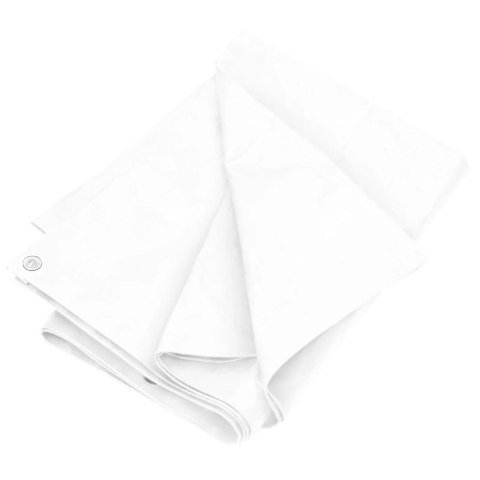 Plandeka, 180 g/m², 6x12 m, biała, HDPE
