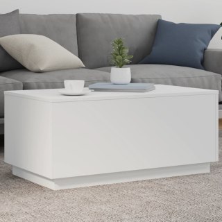 Stolik kawowy z oświetleniem LED, biały, 90x50x40 cm