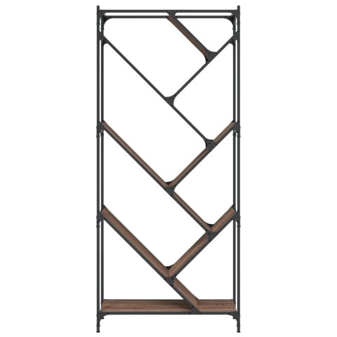 Regał, brązowy dąb 79x30x180 cm materiał drewnopochodny i metal