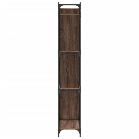 Regał, brązowy dąb 79x30x180 cm materiał drewnopochodny i metal