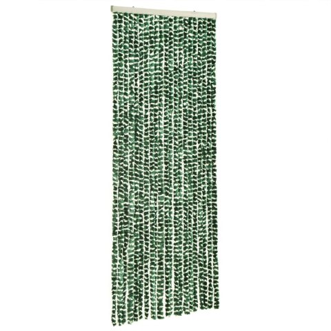 Zasłona przeciwko owadom, zielono-biała, 90x200 cm, szenil