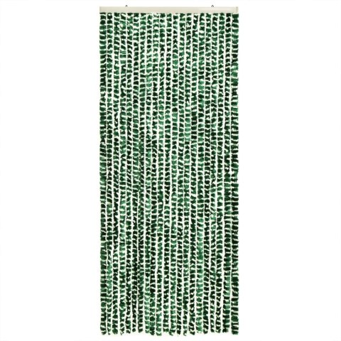 Zasłona przeciwko owadom, zielono-biała, 90x200 cm, szenil