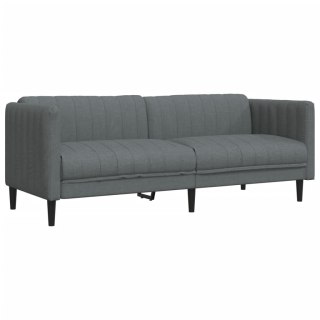 Sofa trzyosobowa, ciemnoszara, tkanina