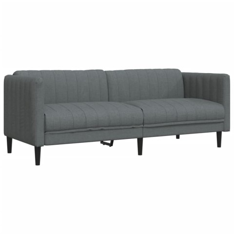 Sofa trzyosobowa, ciemnoszara, tkanina
