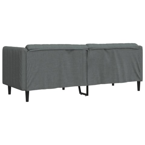 Sofa trzyosobowa, ciemnoszara, tkanina