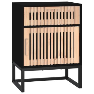 Szafka nocna, czarna, 40x30x55,5 cm, materiał drewnopochodny