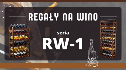 Drewniany regał na wino RW-1 /91 butelek/ Naturalny