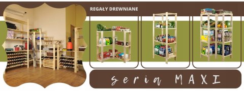 Regał na książki zabawki drewniany MAXI 6p ażurowe