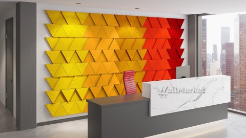 Panel akustyczny ścienny 3d - komplet 6 szt. Trójkąt, Dekoracja ścienna 3d,