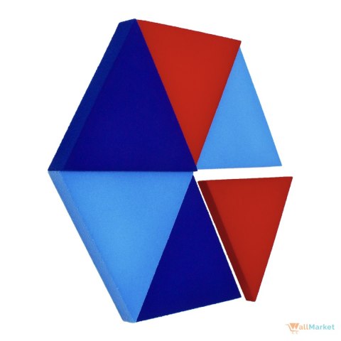 Panel ścienny 3d dekoracyjny piankowy WallMarket Trójkąt jasnoniebieski grubość 4,5 cm