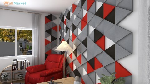 Panel ścienny 3d dekoracyjny piankowy WallMarket Trójkąt jasnoniebieski grubość 4,5 cm